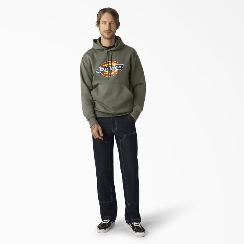 Dickies Water Repellent Tri-Color Logo Hoodie Moss Green ID-VEw2nDx1