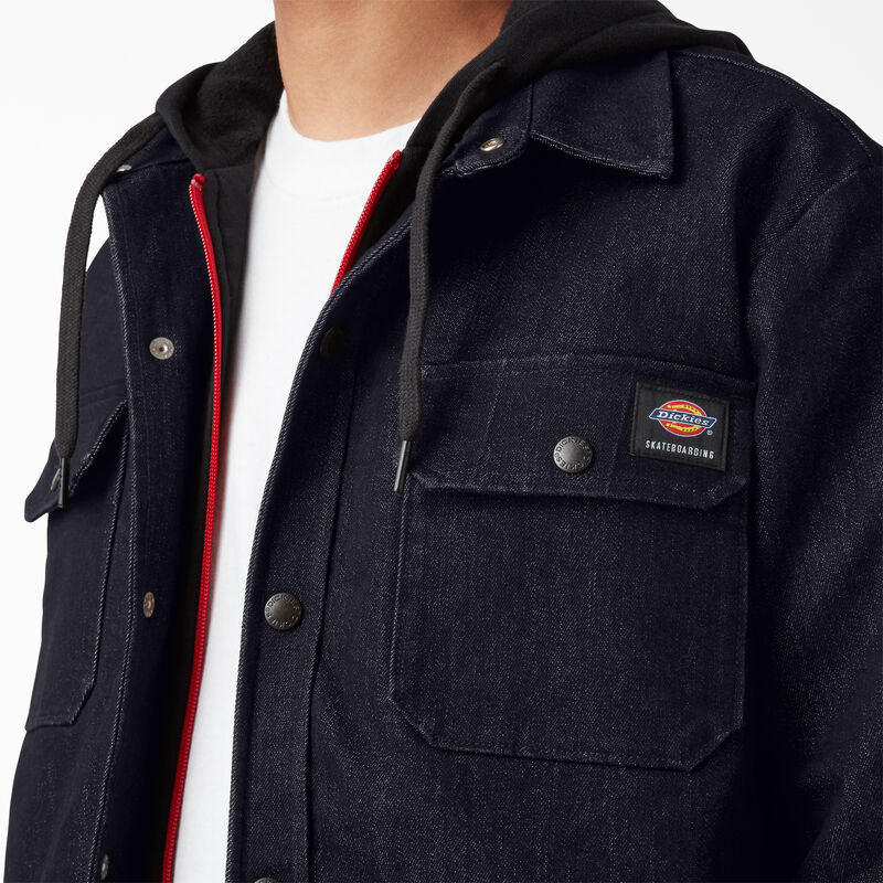 Dickies Skateboarding Denim Shirt Jacket Rinsed Indigo Blue ID-VNFjTAEP