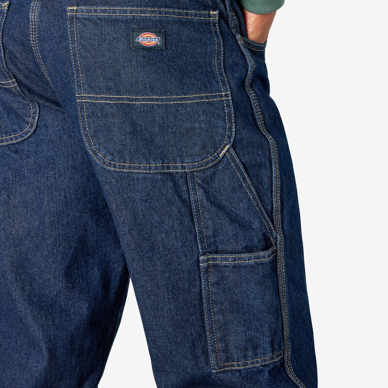Dickies Relaxed Fit Heavyweight Carpenter Jeans Rinsed Indigo Blue ID-VPykHnqG
