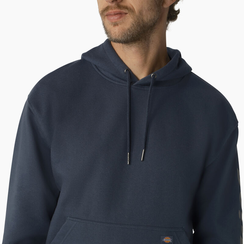 Dickies Water Repellent Logo Sleeve Hoodie Airforce Blue ID-VSr3IUuD