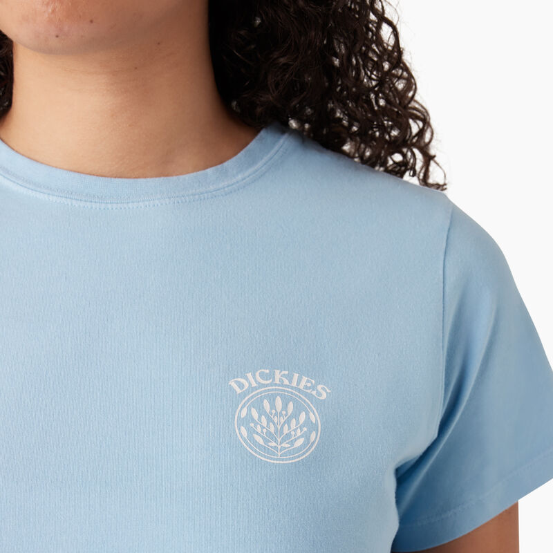 Dickies Ombre Cropped T-Shirt Sky Blue/Ink Navy Dip Dye ID-VehkgtrK