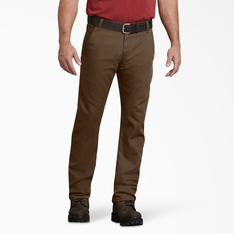 Dickies FLEX Regular Fit Duck Carpenter Pants Stonewashed Timber Brown ID-W4ohmJ5w