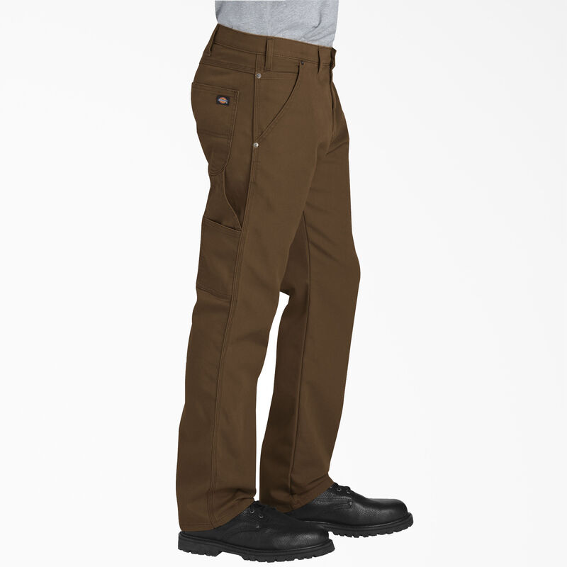 Dickies FLEX Regular Fit Duck Carpenter Pants Stonewashed Timber Brown ID-W4ohmJ5w