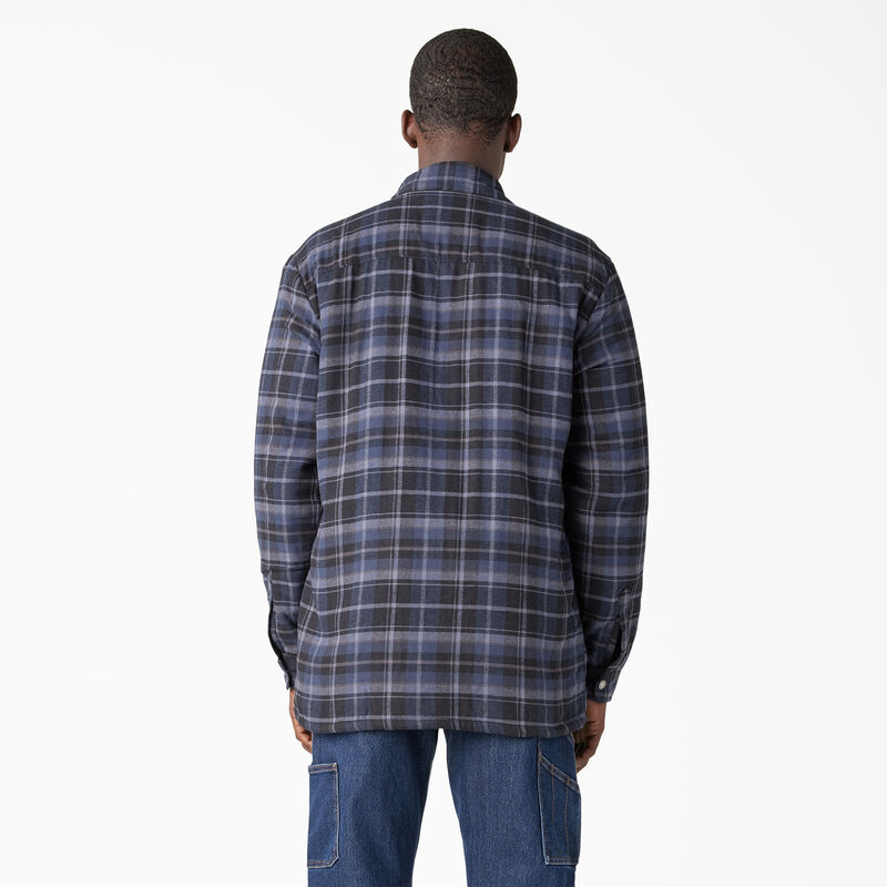 Dickies Water Repellent Fleece-Lined Flannel Shirt Jacket Navy/Black Plaid ID-WC6Dv4wR
