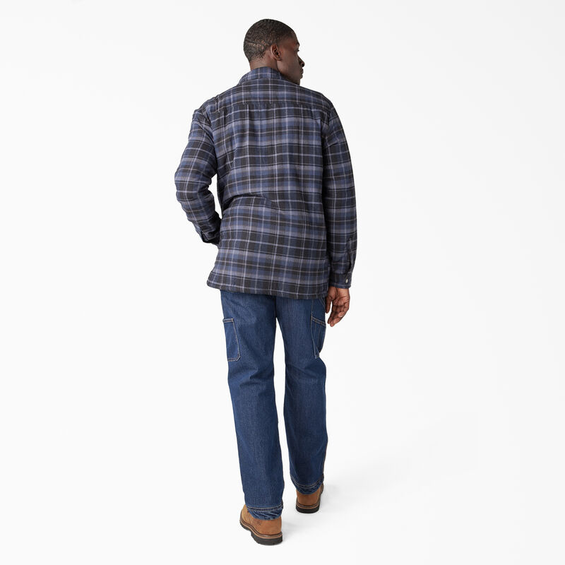 Dickies Water Repellent Fleece-Lined Flannel Shirt Jacket Navy/Black Plaid ID-WC6Dv4wR