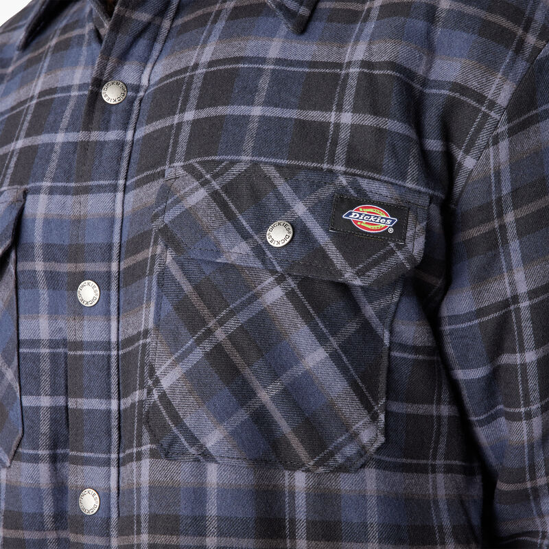 Dickies Water Repellent Fleece-Lined Flannel Shirt Jacket Navy/Black Plaid ID-WC6Dv4wR