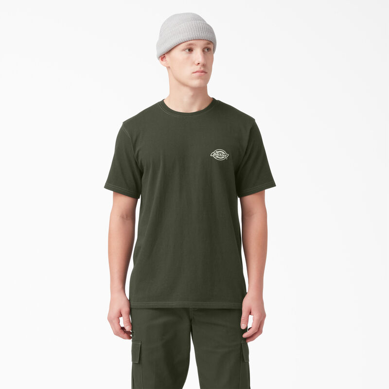 Dickies Back Logo Graphic T-Shirt Olive Green ID-WPTdslIW