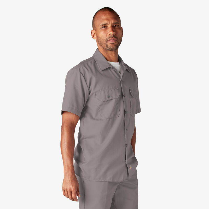 Dickies Short Sleeve Work Shirt Silver ID-WQrJmdBB