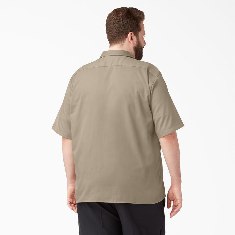 Dickies Relaxed Fit Short Sleeve Work Shirt Desert Sand ID-WRGY1BpB