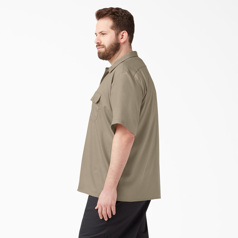 Dickies Relaxed Fit Short Sleeve Work Shirt Desert Sand ID-WRGY1BpB