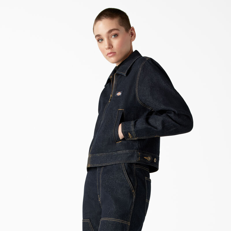 Dickies Madison Denim Jacket Rinsed Indigo Blue ID-WhEuJ0a9
