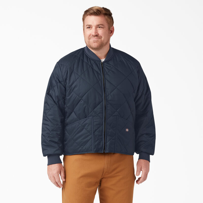 Dickies Diamond Quilted Jacket Dark Navy ID-WohqfeIN