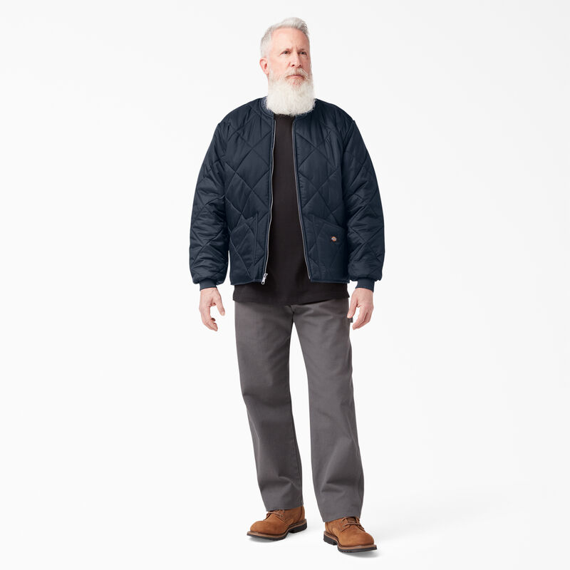 Dickies Diamond Quilted Jacket Dark Navy ID-WohqfeIN