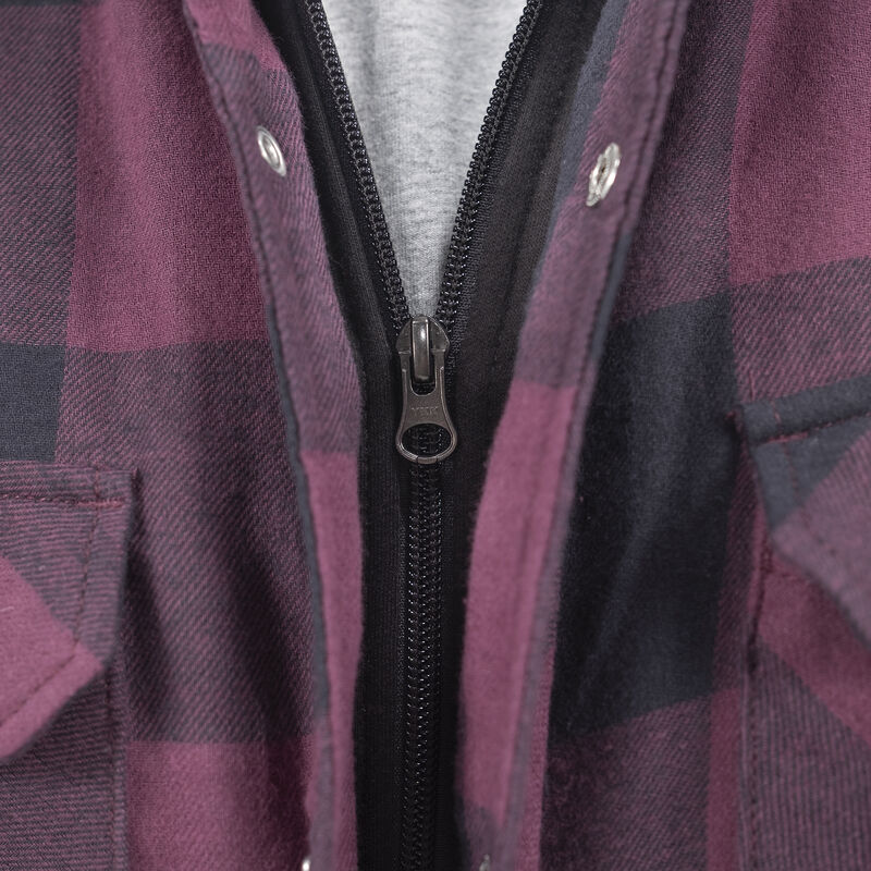 Dickies Flannel Hooded Shirt Jacket Grape Wine Buffalo Plaid ID-Wqx4mS0k