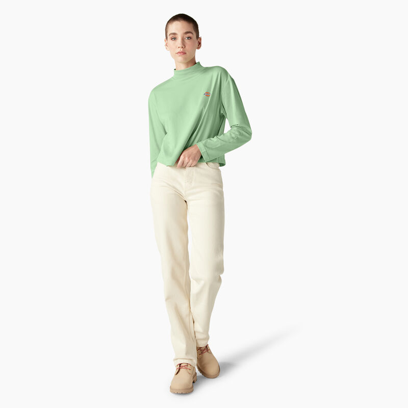 Dickies Mapleton High Neck Long Sleeve T-Shirt Quiet Green ID-WtdlktMm