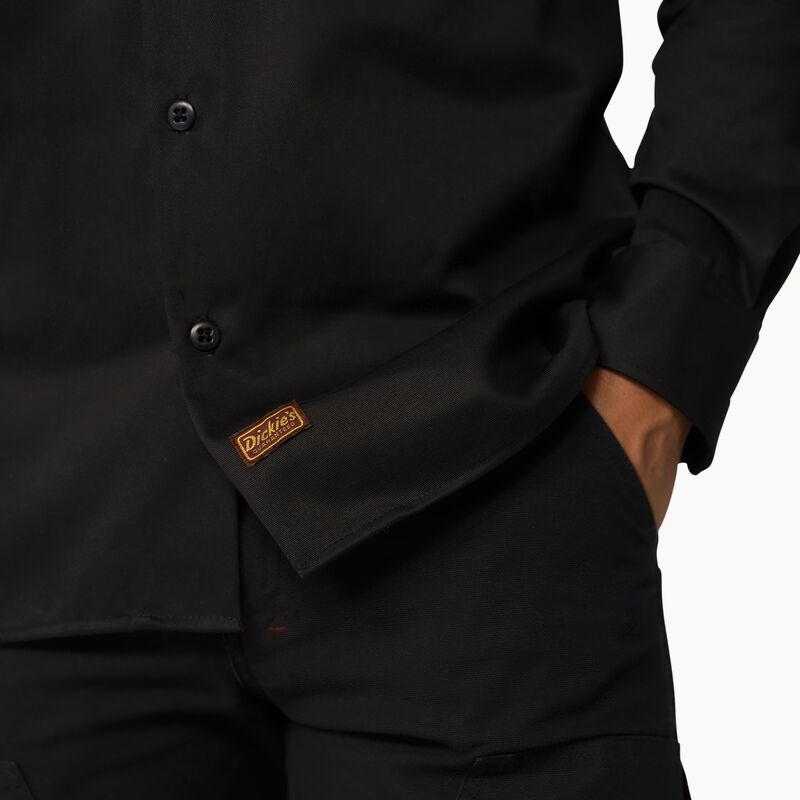 Dickies 1922 Premium Twill Long Sleeve Shirt Rinsed Black ID-X0Q2qsuW