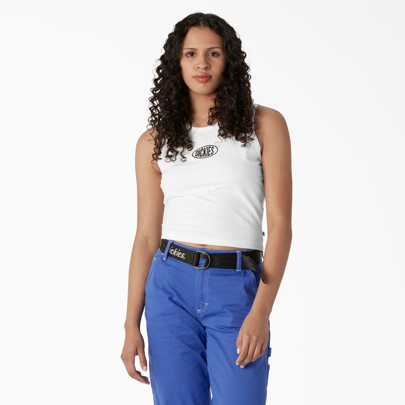Dickies Racerback Cropped Tank Top White ID-X5w8qPlK