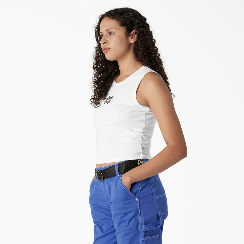 Dickies Racerback Cropped Tank Top White ID-X5w8qPlK