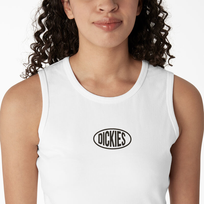 Dickies Racerback Cropped Tank Top White ID-X5w8qPlK