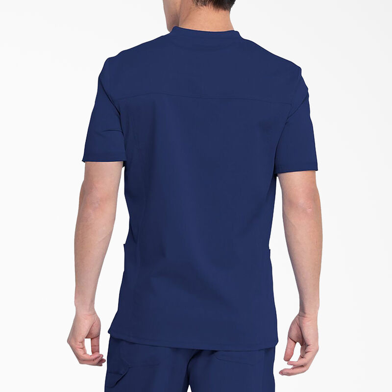 Dickies Men's Balance V-Neck Scrub Top with Patch Pockets Navy Blue ID-X7qcv277
