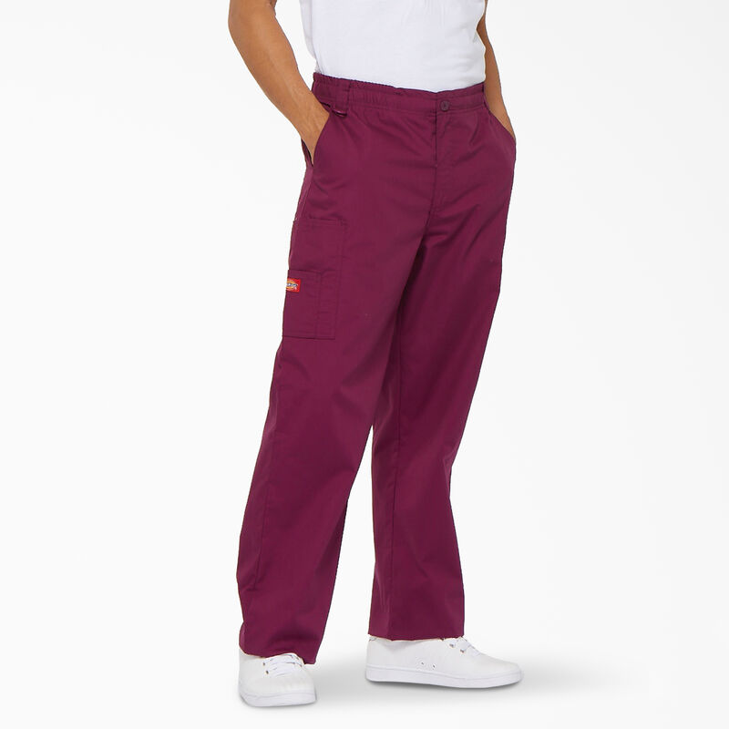 Dickies Men's EDS Signature Cargo Scrub Pants Wine ID-X9HkXI71