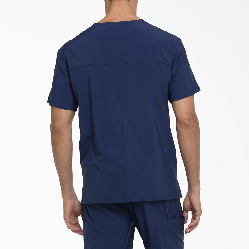 Dickies Men's EDS Essentials V-Neck Scrub Top with Patch Pockets Navy Blue ID-XBIBdXZt
