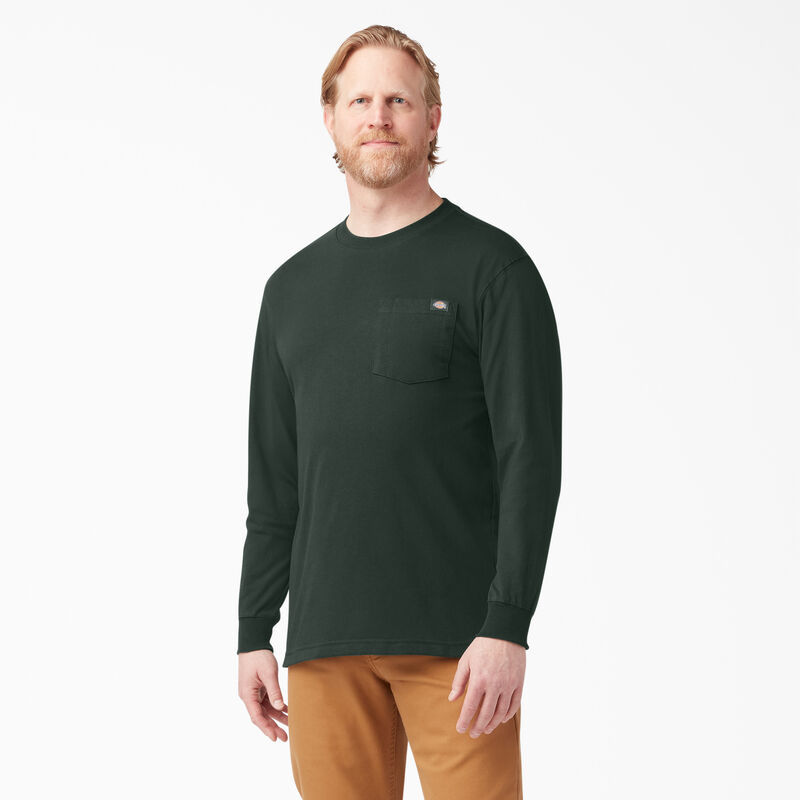 Dickies Heavyweight Long Sleeve Pocket T-Shirt Hunter Green ID-XGvcUO1a