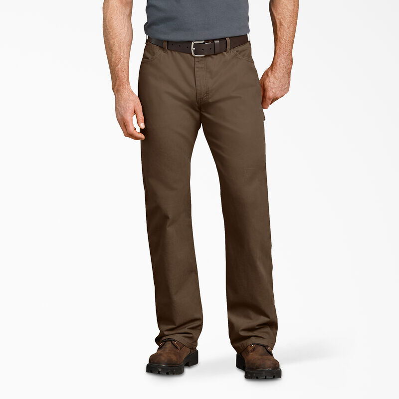 Dickies Relaxed Fit Duck Carpenter Pants Rinsed Timber Brown ID-XM0XQkRN