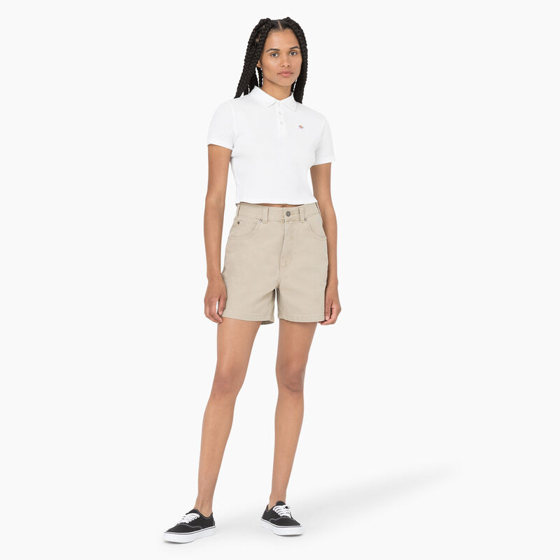 Dickies Tallasee Short Sleeve Cropped Polo White ID-XNWpRtf9