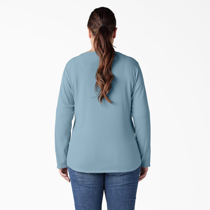 Dickies Plus Henley Long Sleeve Shirt Clear Blue ID-XXjIZA5S