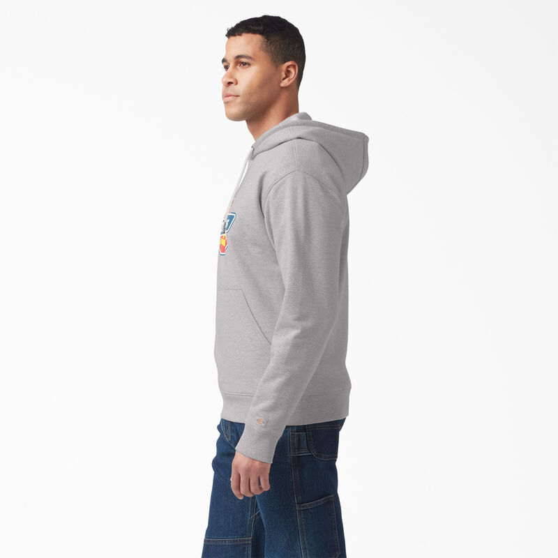 Dickies Water Repellent Tri-Color Logo Hoodie Heather Gray ID-XvVqF5G7