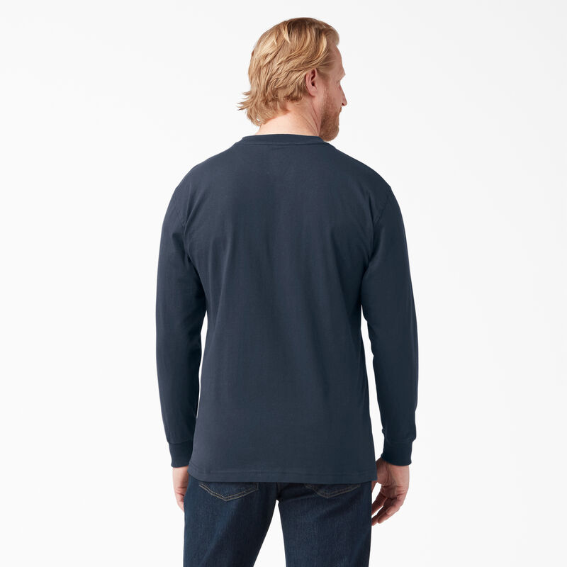 Dickies Heavyweight Long Sleeve Pocket T-Shirt Dark Navy ID-Y4e7YMX6