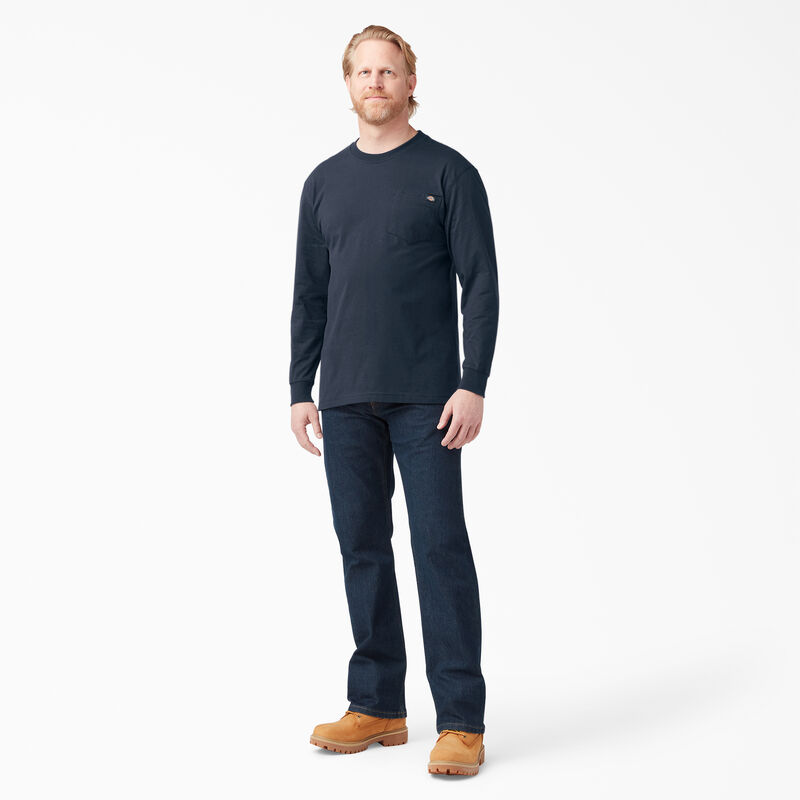 Dickies Heavyweight Long Sleeve Pocket T-Shirt Dark Navy ID-Y4e7YMX6