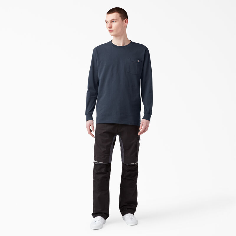 Dickies Heavyweight Long Sleeve Pocket T-Shirt Dark Navy ID-Y4e7YMX6