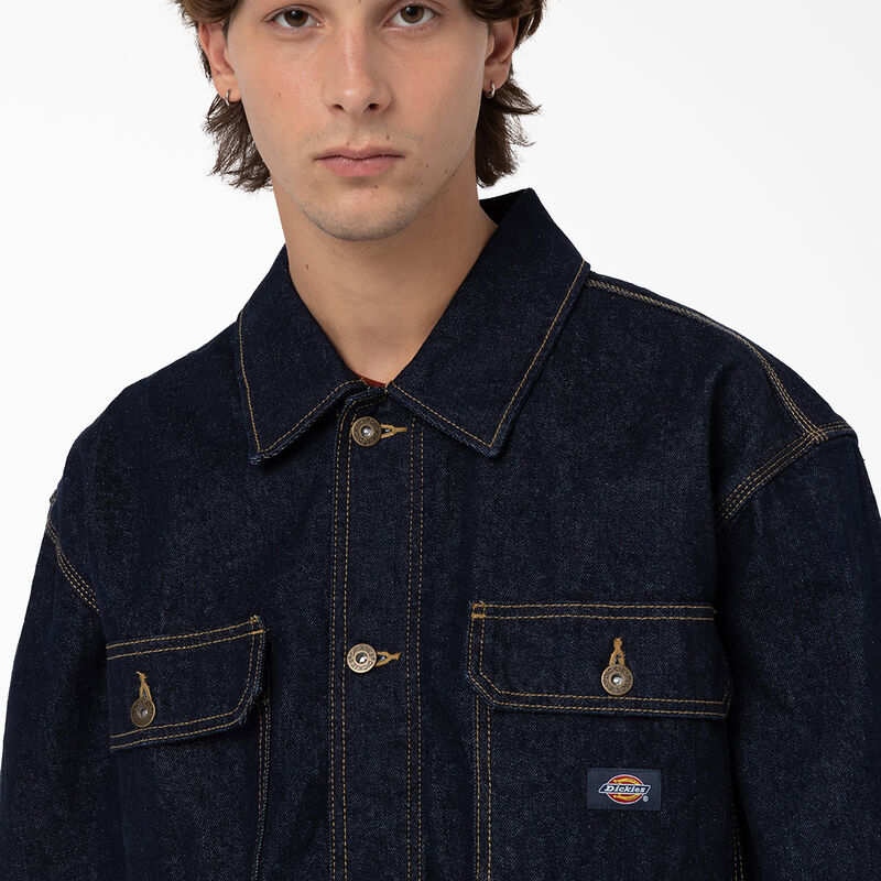 Dickies Madison Denim Jacket Rinsed Indigo Blue ID-YqTRnSc0