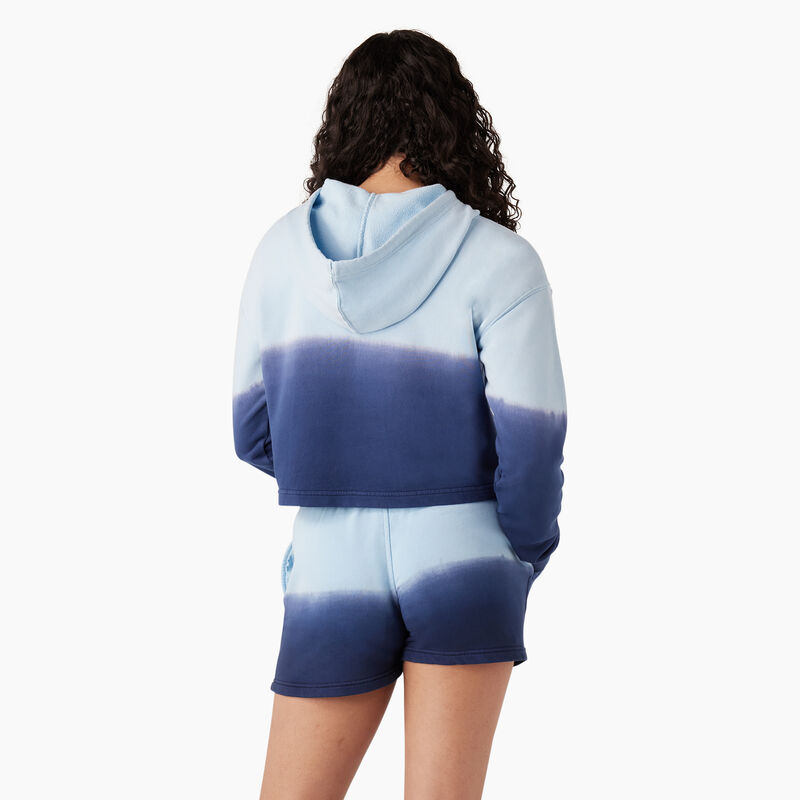 Dickies Cropped Ombre Hoodie Sky Blue/Ink Navy Dip Dye ID-Z1sHOAPp