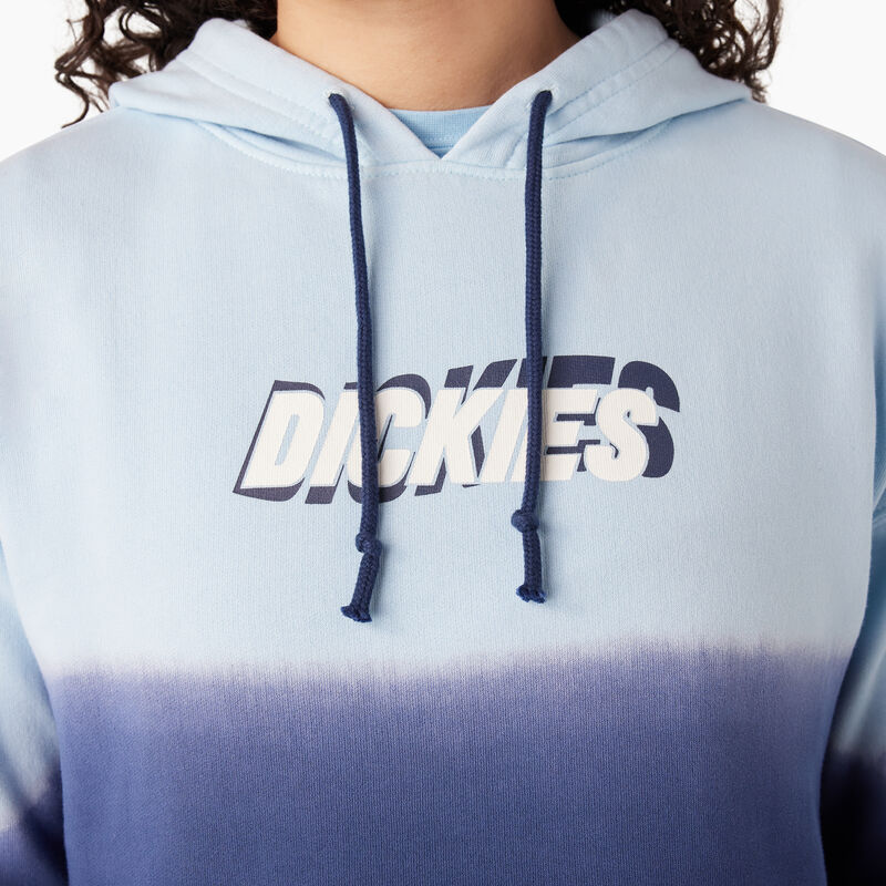 Dickies Cropped Ombre Hoodie Sky Blue/Ink Navy Dip Dye ID-Z1sHOAPp