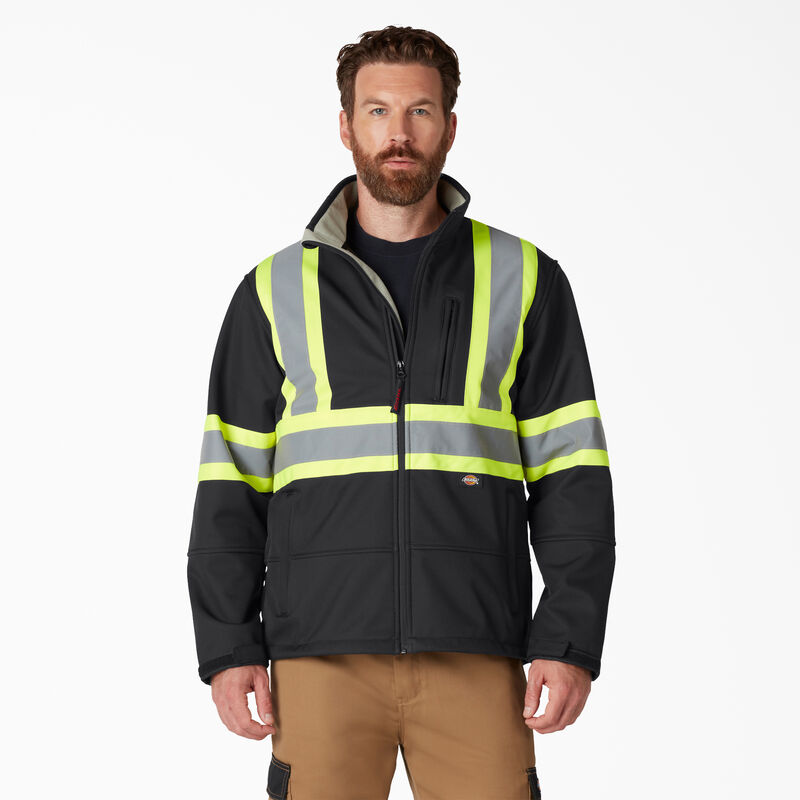 Dickies Hi Vis Safety Softshell Jacket Black ID-Z8a2CvLZ