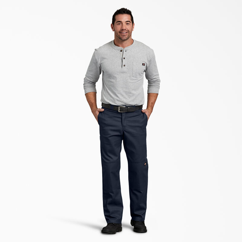 Dickies FLEX Regular Fit Double Knee Work Pants Dark Navy ID-ZLoZU6GO