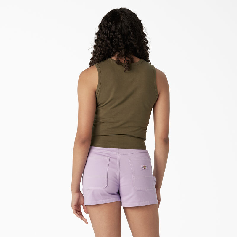 Dickies Racerback Cropped Tank Top Military Green ID-ZQYukRbo