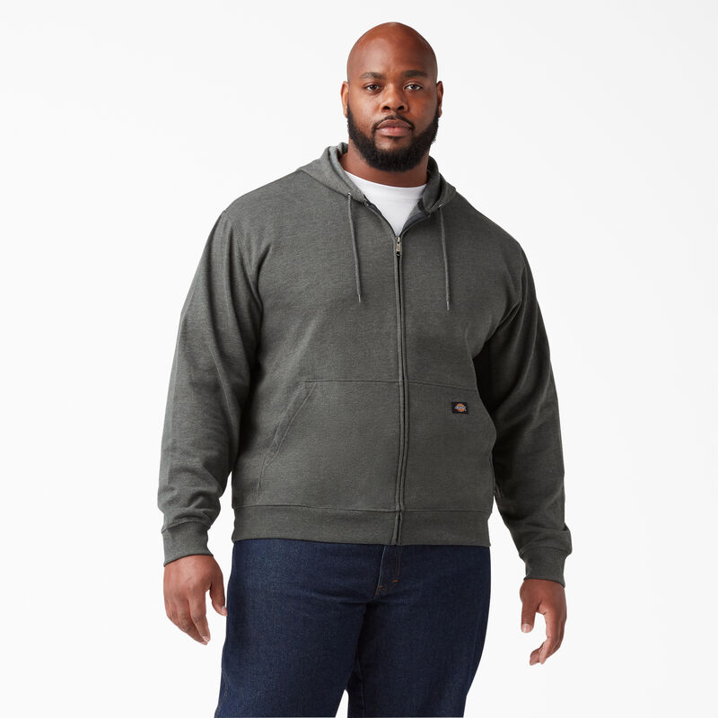 Dickies Midweight Fleece Zip Hoodie Dark Heather Gray ID-ZUDnDuAT