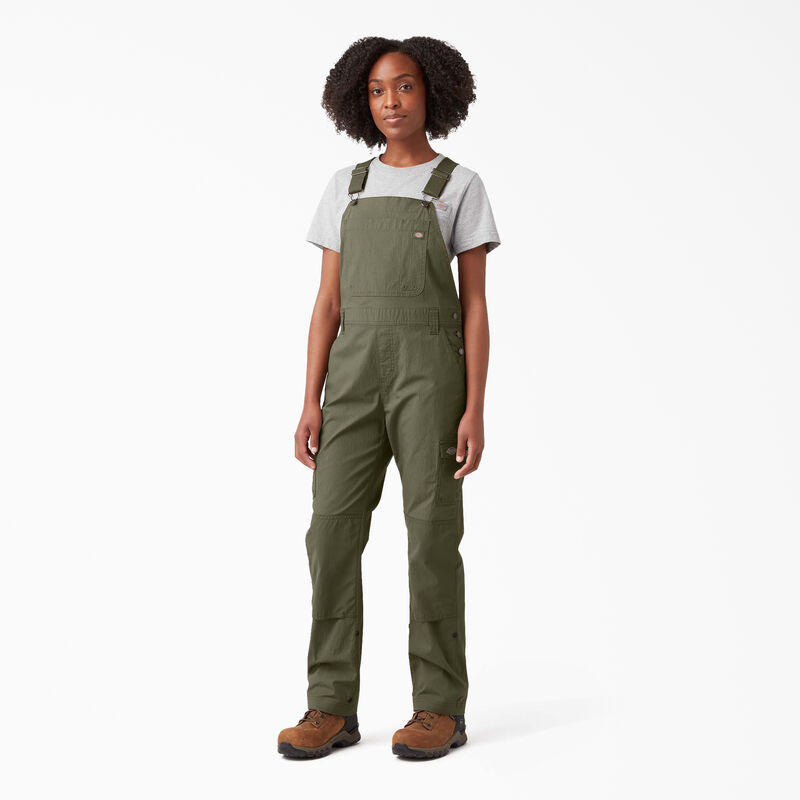 Dickies Cooling Ripstop Bib Overalls Rinsed Military Green ID-Zaeg28c7