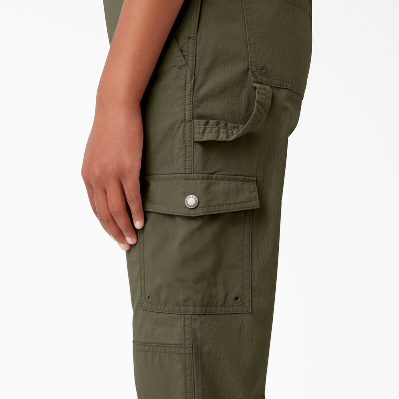 Dickies Cooling Ripstop Bib Overalls Rinsed Military Green ID-Zaeg28c7
