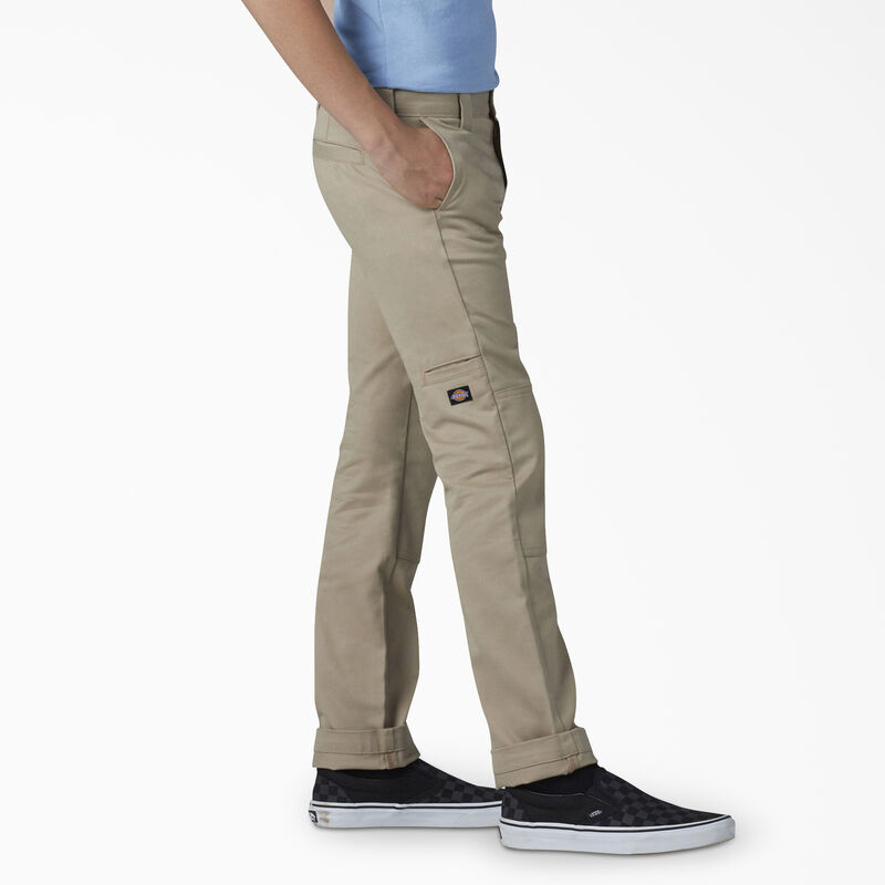 Dickies Boys' FLEX Skinny Fit Double Knee Pants, 4-20 Desert Sand ID-ZivoxVKo