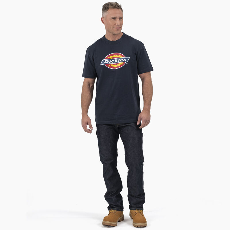 Dickies Short Sleeve Tri-Color Logo Graphic T-Shirt Dark Navy ID-ZqTY7Usq