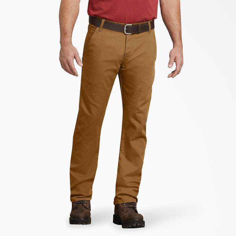 Dickies FLEX Regular Fit Duck Carpenter Pants Stonewashed Brown Duck ID-aFoDtrZ4