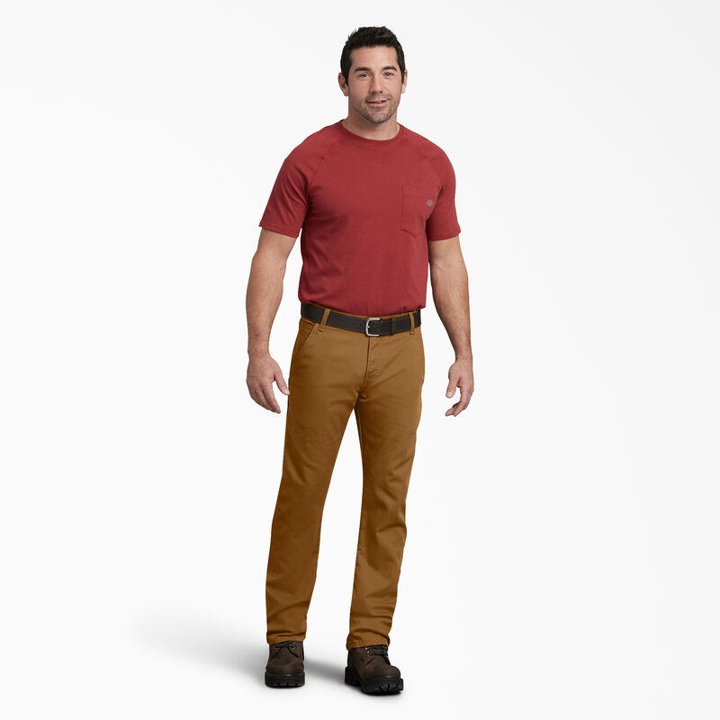 Dickies FLEX Regular Fit Duck Carpenter Pants Stonewashed Brown Duck ID-aFoDtrZ4