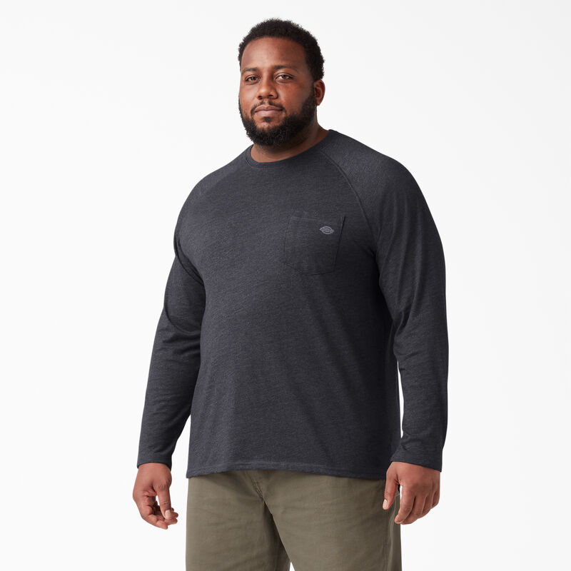 Dickies Cooling Long Sleeve Pocket T-Shirt Heather Black ID-aNyRbS81