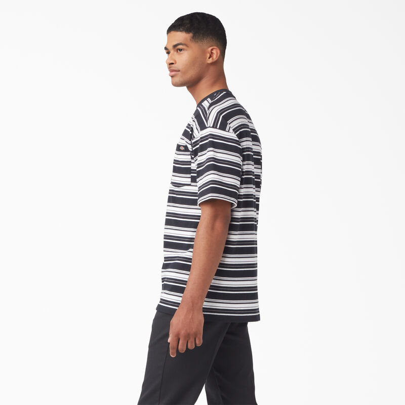 Dickies Relaxed Fit Striped Pocket T-Shirt Black Variegated Stripe ID-aOLs4aMu