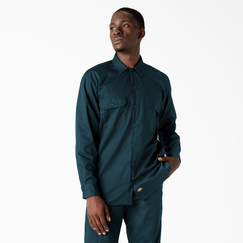 Dickies Long Sleeve Work Shirt Reflecting Pond ID-aWlSXbm7